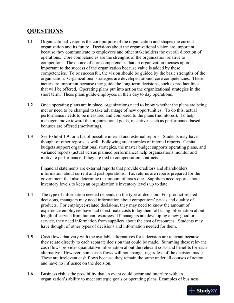 Cost Management: Measuring, Monitoring, And Motivating Performance, 2nd Edition Solution Manual, page 3