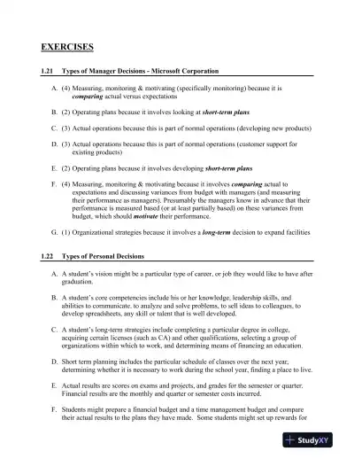 Cost Management: Measuring, Monitoring, And Motivating Performance, 2nd Edition Solution Manual - Page 7 preview image