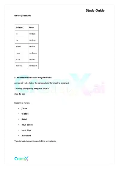 French I - The Imperfect - Page 4 preview image