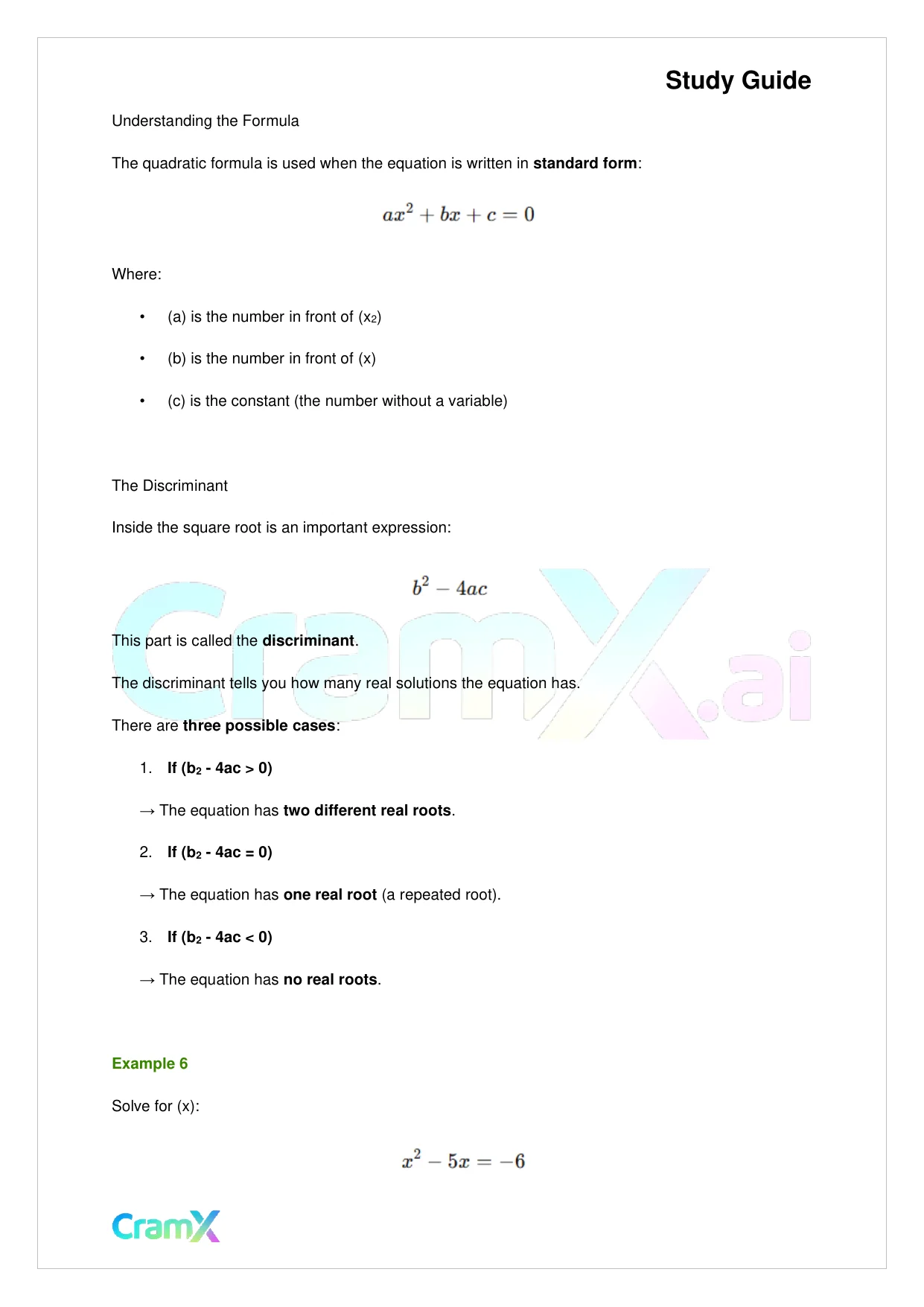 Algebra I – Quadratic Equations - Page 10 preview image