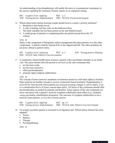 Test Bank For Principles of Anatomy and Physiology, 15th Edition - Page 7 preview image