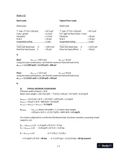 Reinforced Concrete Design, 9th Edition Solution Manual - Page 10 preview image
