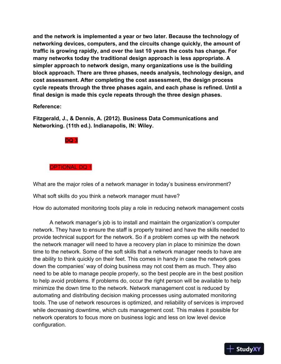 NTC/409 Global Network Architecture and Design, page 3