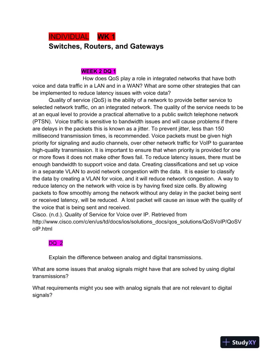 NTC/409 Global Network Architecture and Design, page 4