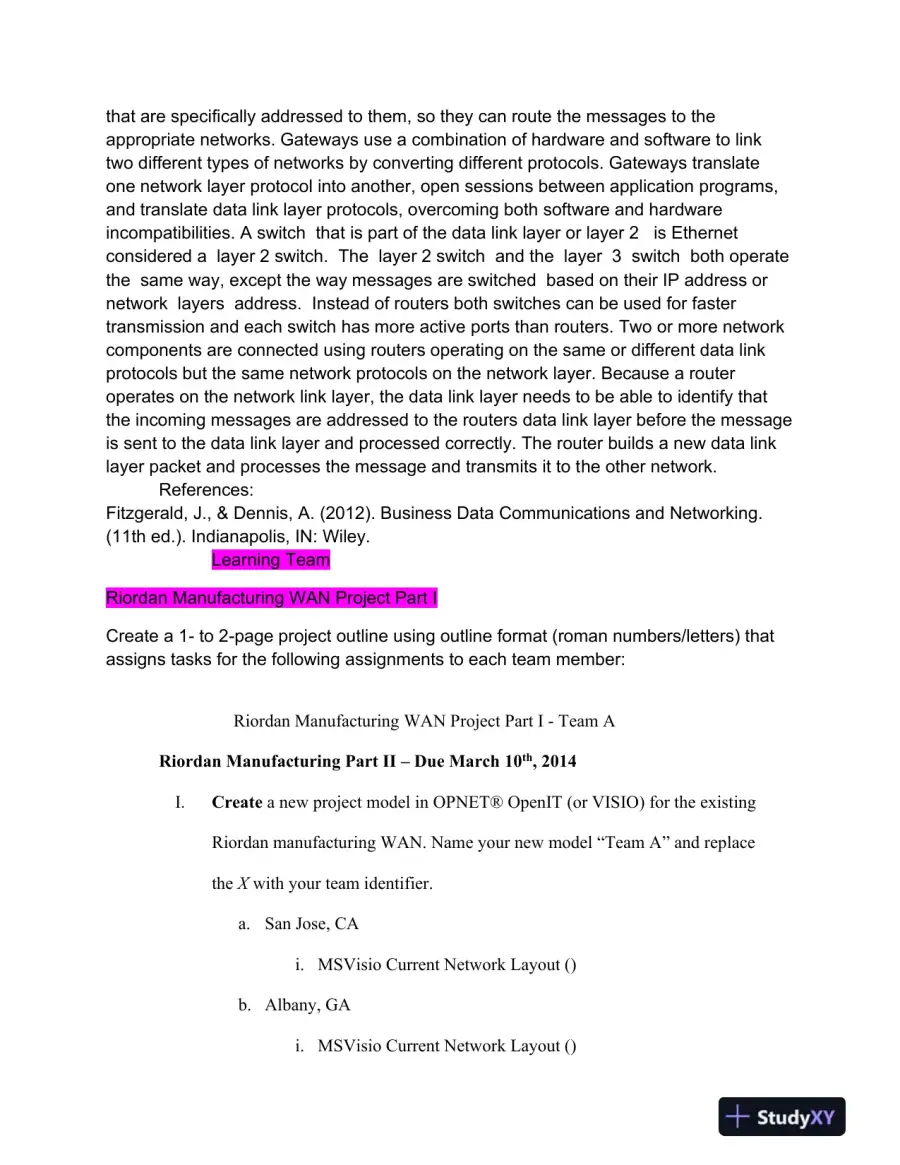 NTC/409 Global Network Architecture and Design, page 6