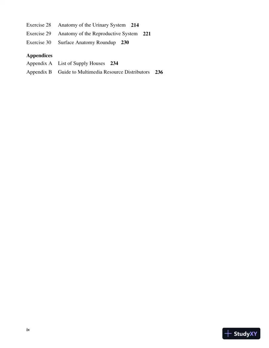 Solution Manual for Human Anatomy Laboratory Manual with Cat Dissections, 8th Edition, page 4