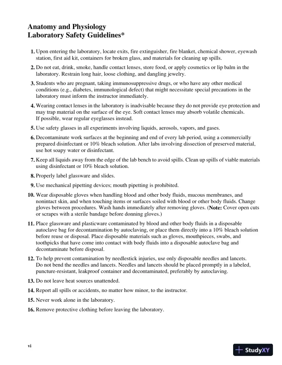 Solution Manual for Human Anatomy Laboratory Manual with Cat Dissections, 8th Edition, page 6