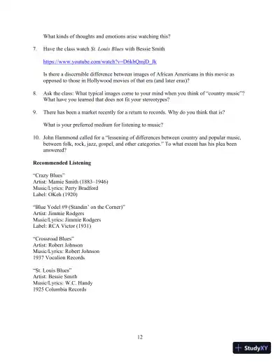 Popular Music in the U.S.A, Updated Edition, 6th Edition Class Notes - Page 17 preview image