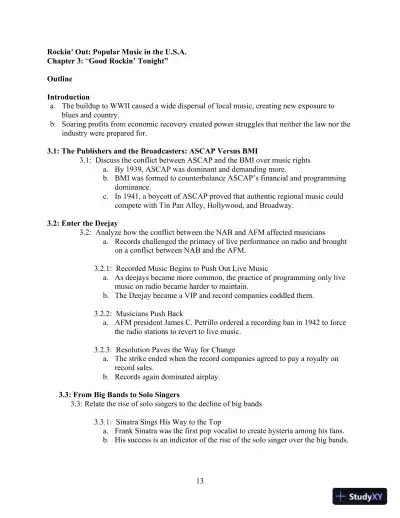 Popular Music in the U.S.A, Updated Edition, 6th Edition Class Notes - Page 18 preview image