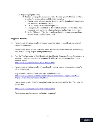 Popular Music in the U.S.A, Updated Edition, 6th Edition Class Notes - Page 8 preview image