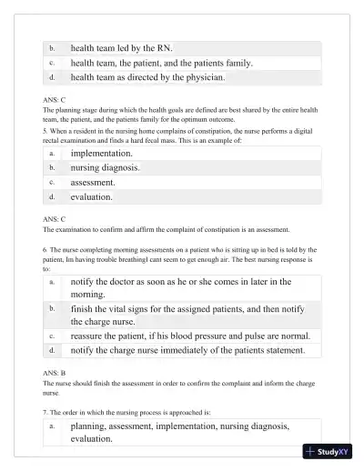 Test Bank for Critical Thinking, Clinical Reasoning, and Clinical Judgment: A Practical Approach, 7th Edition (Chapters 1-7) - Page 12 preview image
