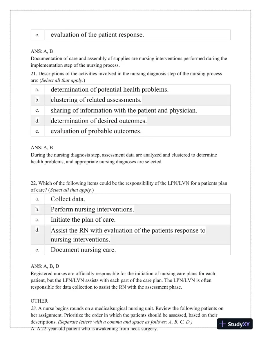 Test Bank for Critical Thinking, Clinical Reasoning, and Clinical Judgment: A Practical Approach, 7th Edition (Chapters 1-7), page 17