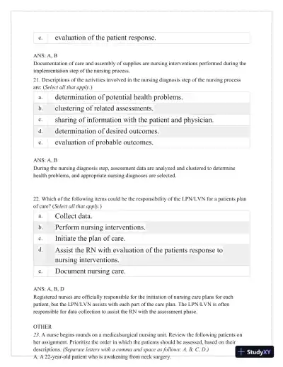 Test Bank for Critical Thinking, Clinical Reasoning, and Clinical Judgment: A Practical Approach, 7th Edition (Chapters 1-7) - Page 17 preview image