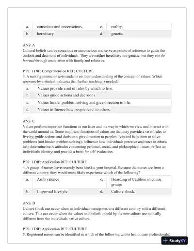 Test Bank for Critical Thinking, Clinical Reasoning, and Clinical Judgment: A Practical Approach, 7th Edition (Chapters 1-7) - Page 20 preview image