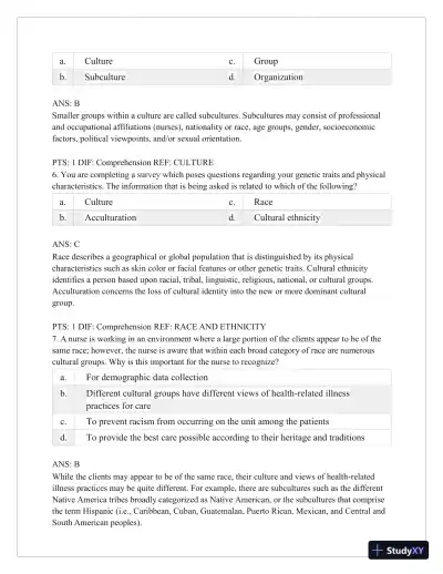 Test Bank for Critical Thinking, Clinical Reasoning, and Clinical Judgment: A Practical Approach, 7th Edition (Chapters 1-7) - Page 21 preview image