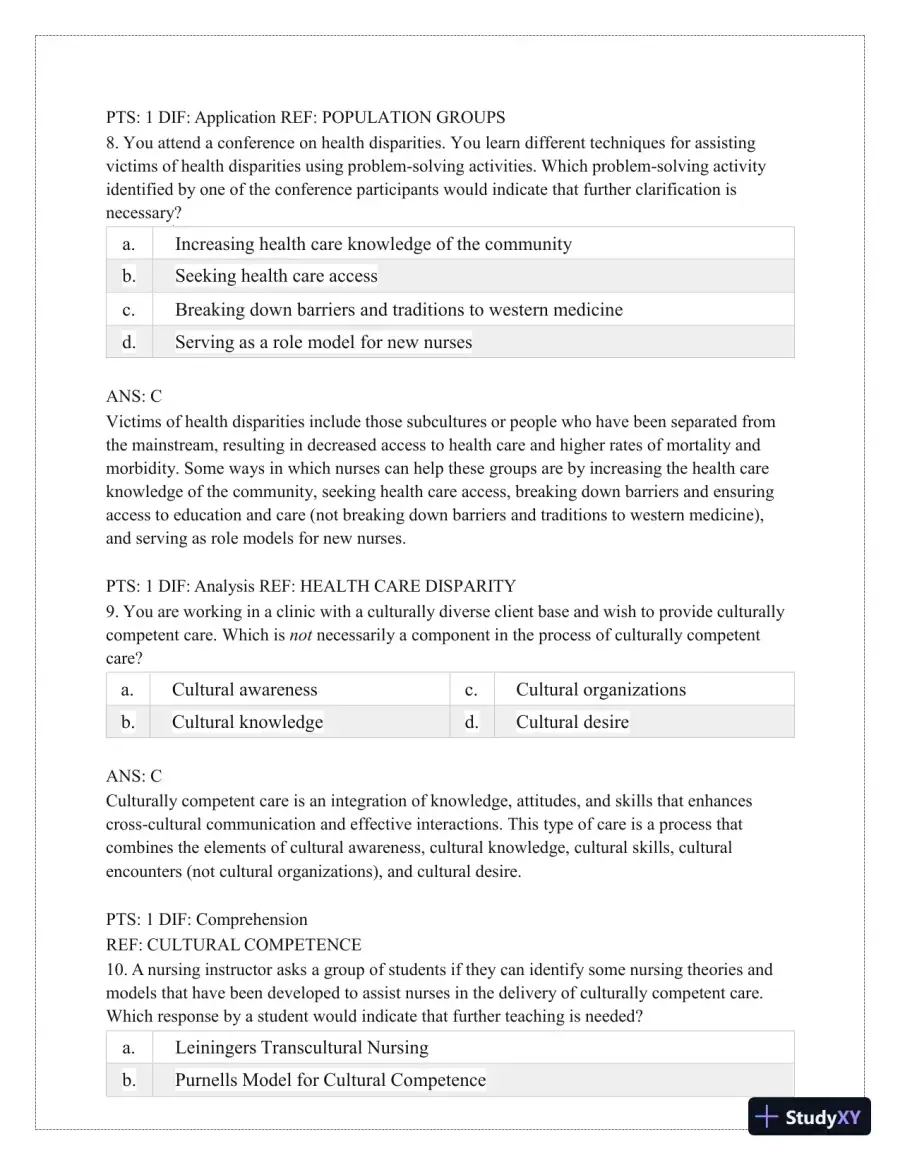 Test Bank for Critical Thinking, Clinical Reasoning, and Clinical Judgment: A Practical Approach, 7th Edition (Chapters 1-7), page 22