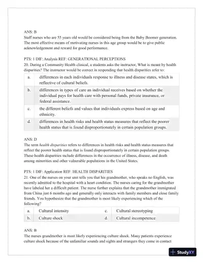Test Bank for Critical Thinking, Clinical Reasoning, and Clinical Judgment: A Practical Approach, 7th Edition (Chapters 1-7) - Page 27 preview image