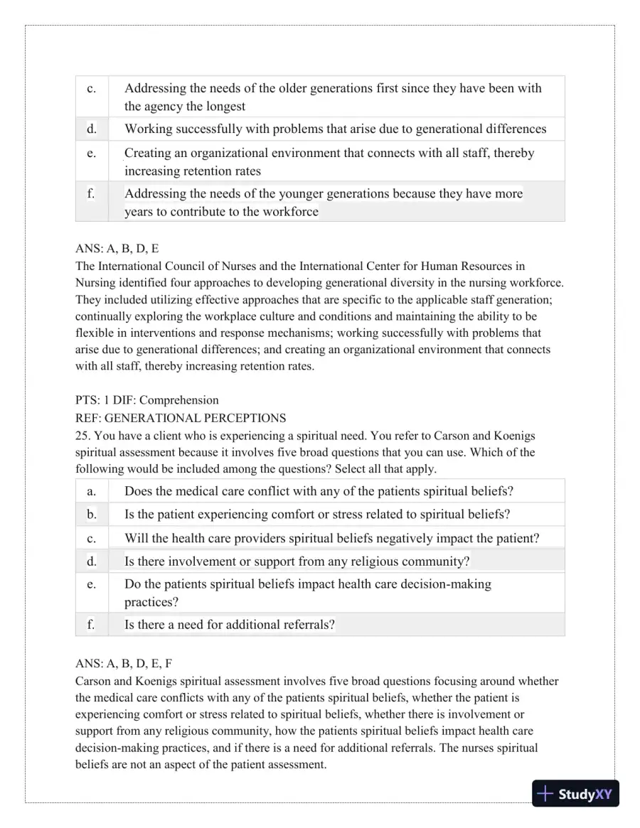 Test Bank for Critical Thinking, Clinical Reasoning, and Clinical Judgment: A Practical Approach, 7th Edition (Chapters 1-7), page 29