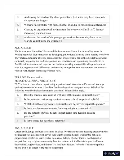 Test Bank for Critical Thinking, Clinical Reasoning, and Clinical Judgment: A Practical Approach, 7th Edition (Chapters 1-7) - Page 29 preview image