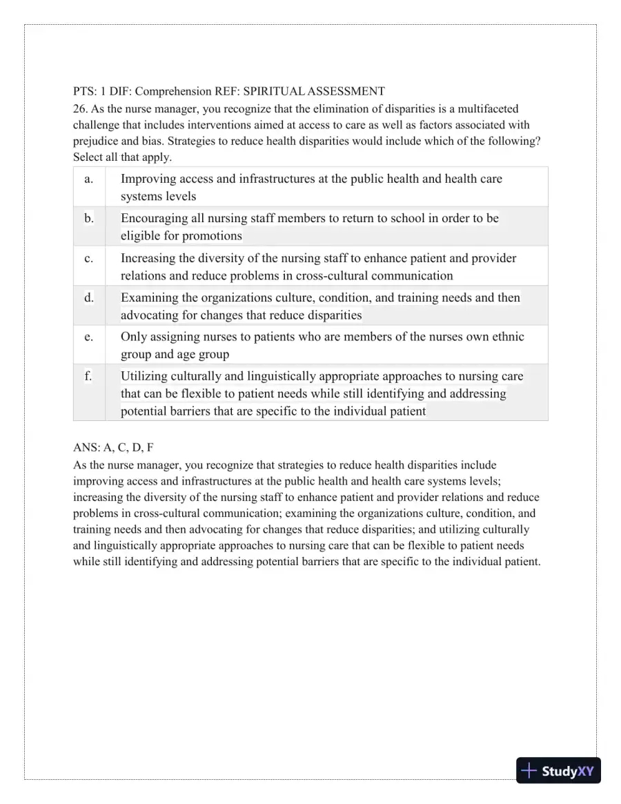 Test Bank for Critical Thinking, Clinical Reasoning, and Clinical Judgment: A Practical Approach, 7th Edition (Chapters 1-7), page 30