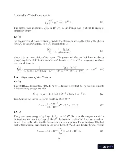 Solution Manual for Elementary Particle Physics: An Intuitive Introduction, 1st Edition - Page 10 preview image