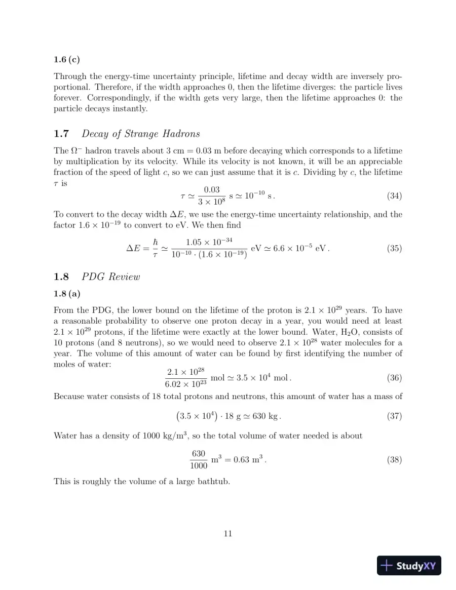 Solution Manual for Elementary Particle Physics: An Intuitive Introduction, 1st Edition, page 12