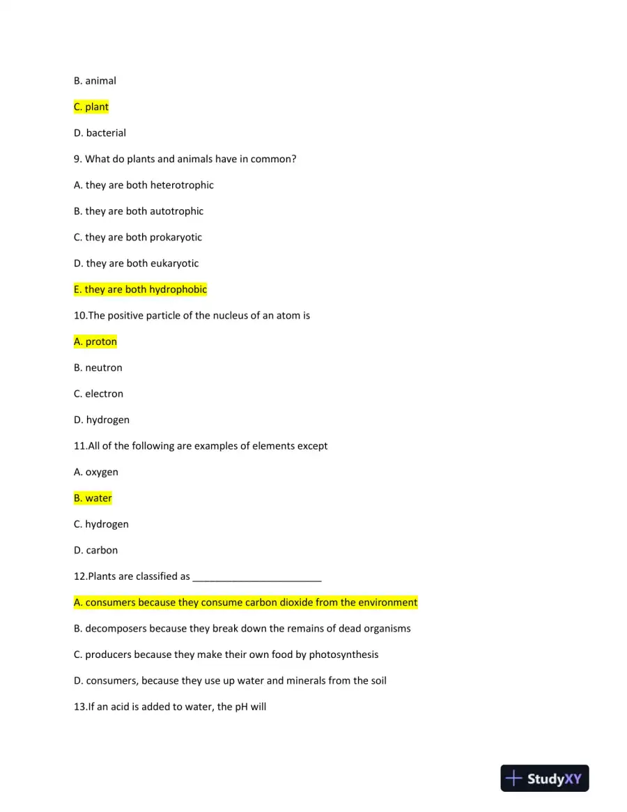 BIOL 101 Final exam, page 4