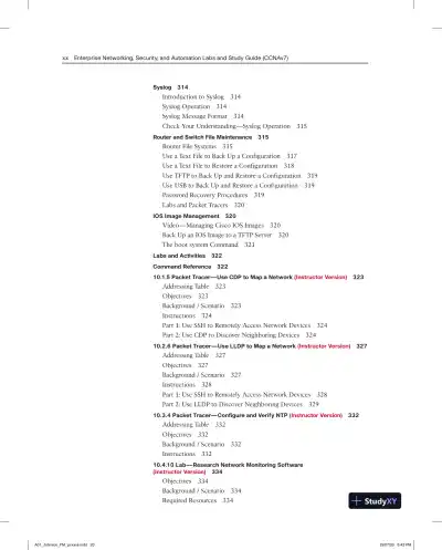 Lecture Notes for Enterprise Networking, Security, and Automation Labs and Study Guide (CCNAv7) - Page 17 preview image