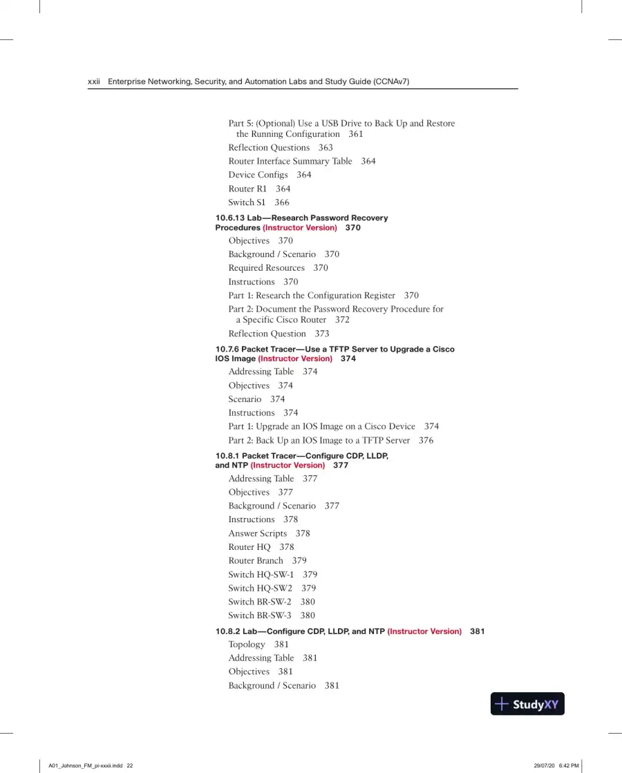 Lecture Notes for Enterprise Networking, Security, and Automation Labs and Study Guide (CCNAv7), page 19