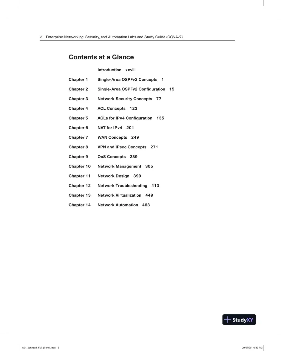 Lecture Notes for Enterprise Networking, Security, and Automation Labs and Study Guide (CCNAv7), page 3