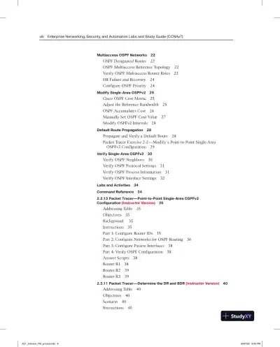 Lecture Notes for Enterprise Networking, Security, and Automation Labs and Study Guide (CCNAv7) - Page 5 preview image