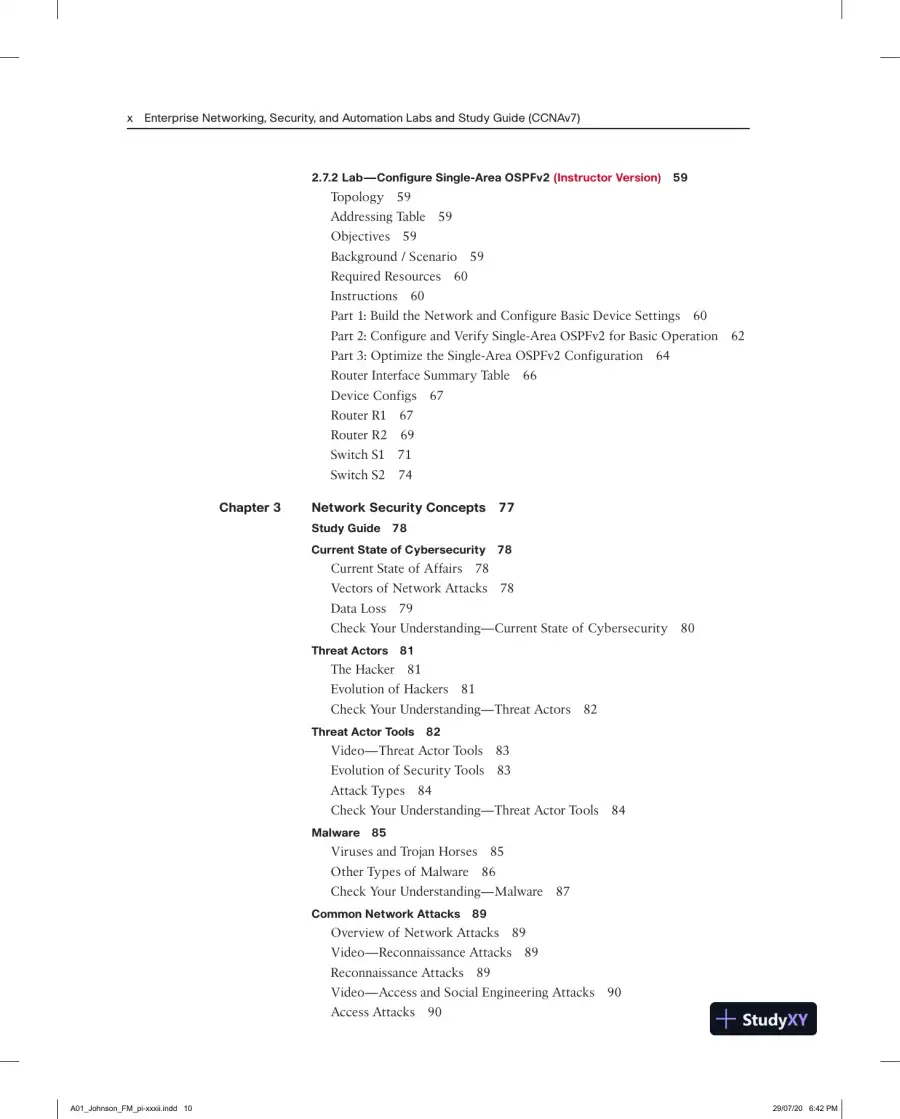 Lecture Notes for Enterprise Networking, Security, and Automation Labs and Study Guide (CCNAv7), page 7