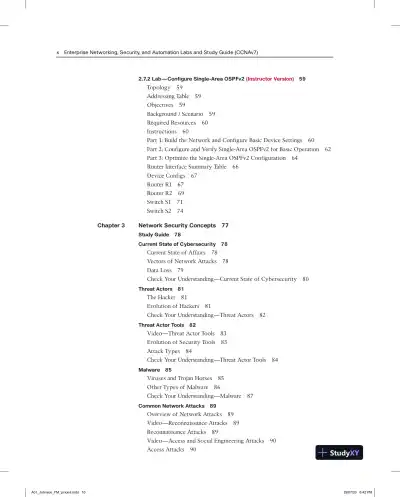 Lecture Notes for Enterprise Networking, Security, and Automation Labs and Study Guide (CCNAv7) - Page 7 preview image