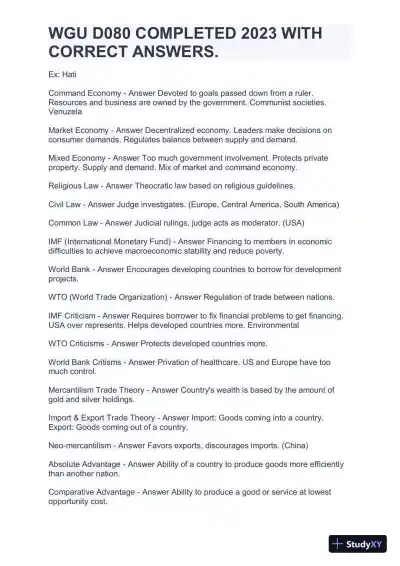 2023 WGU D080 Practice Exam with Answers (161 Solved Questions) - Page 4 preview image