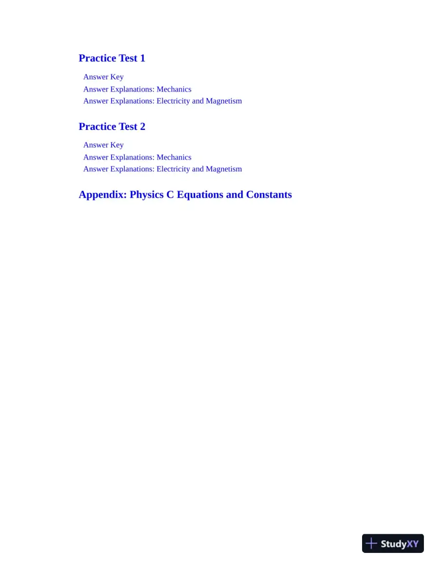 AP Physics C Premium, 2023: 4 Practice Tests + Comprehensive Review + Online Practice (2022), page 15