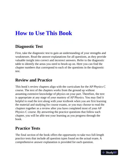 AP Physics C Premium, 2023: 4 Practice Tests + Comprehensive Review + Online Practice (2022) - Page 16 preview image
