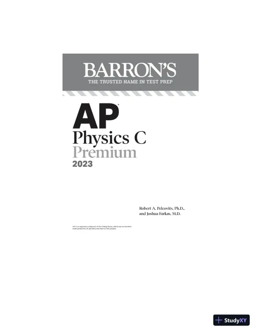 AP Physics C Premium, 2023: 4 Practice Tests + Comprehensive Review + Online Practice (2022), page 3