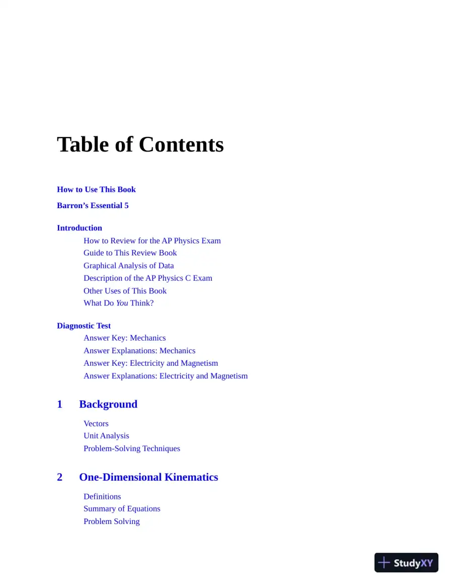 AP Physics C Premium, 2023: 4 Practice Tests + Comprehensive Review + Online Practice (2022), page 9