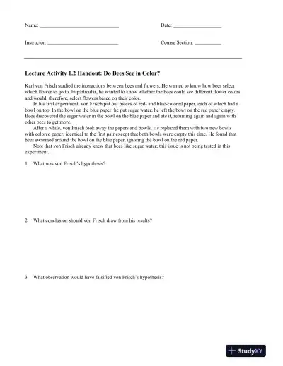 Solution Manual for Biology Science for Life, 4th Edition - Page 10 preview image