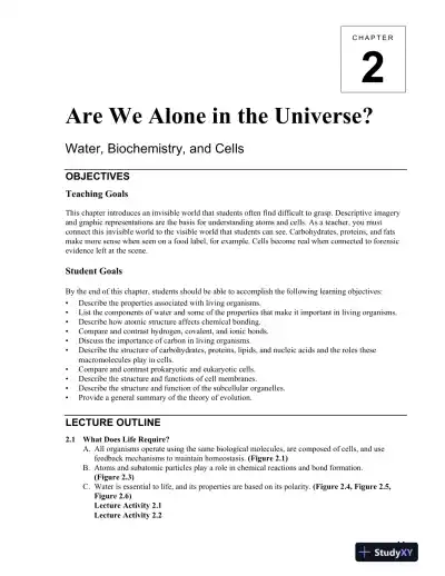Solution Manual for Biology Science for Life, 4th Edition - Page 14 preview image