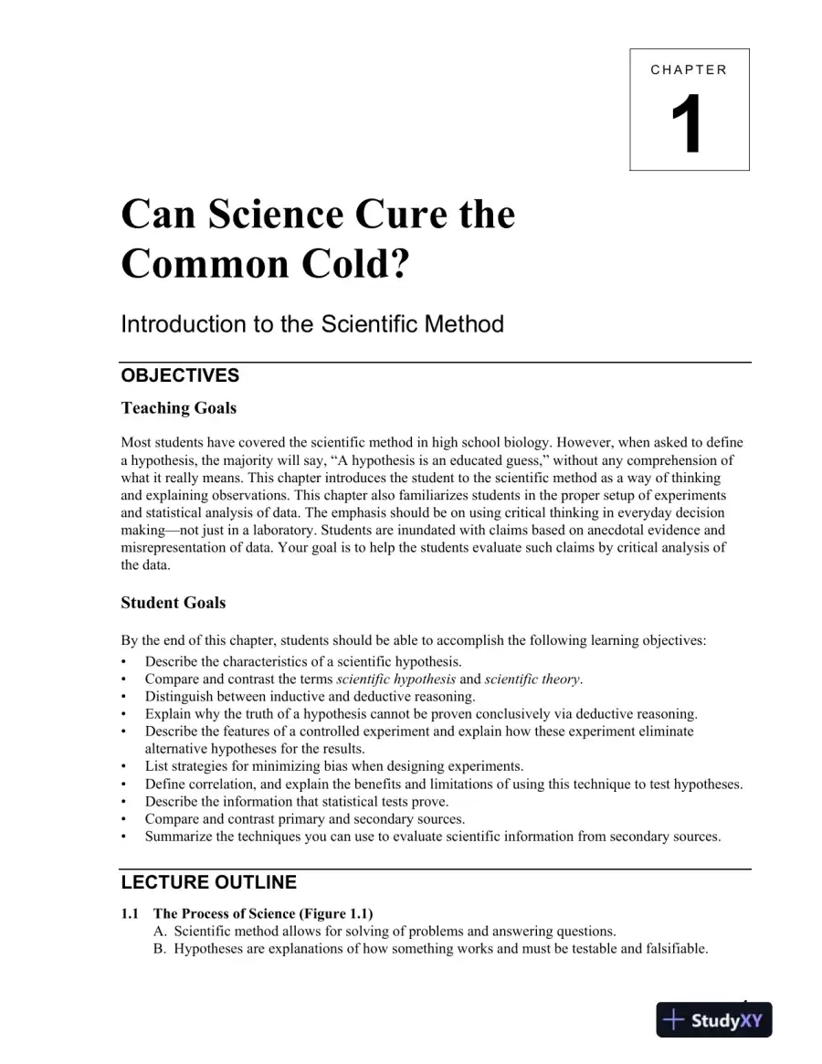 Solution Manual for Biology Science for Life, 4th Edition, page 5