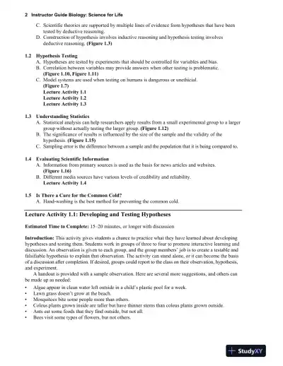 Solution Manual for Biology Science for Life, 4th Edition - Page 6 preview image