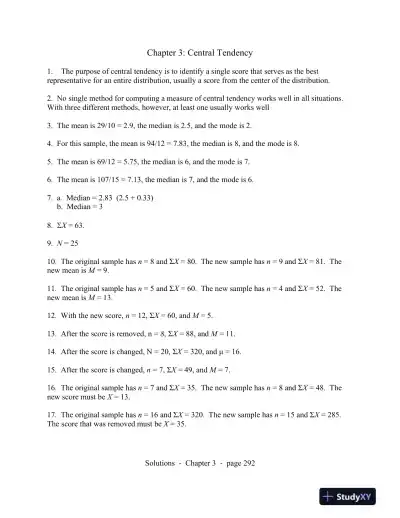Statistics For The Behavioral Sciences, 9th Edition Solution Manual - Page 14 preview image