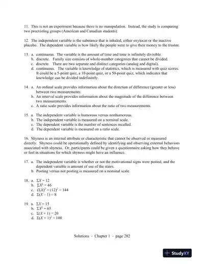 Statistics For The Behavioral Sciences, 9th Edition Solution Manual - Page 4 preview image