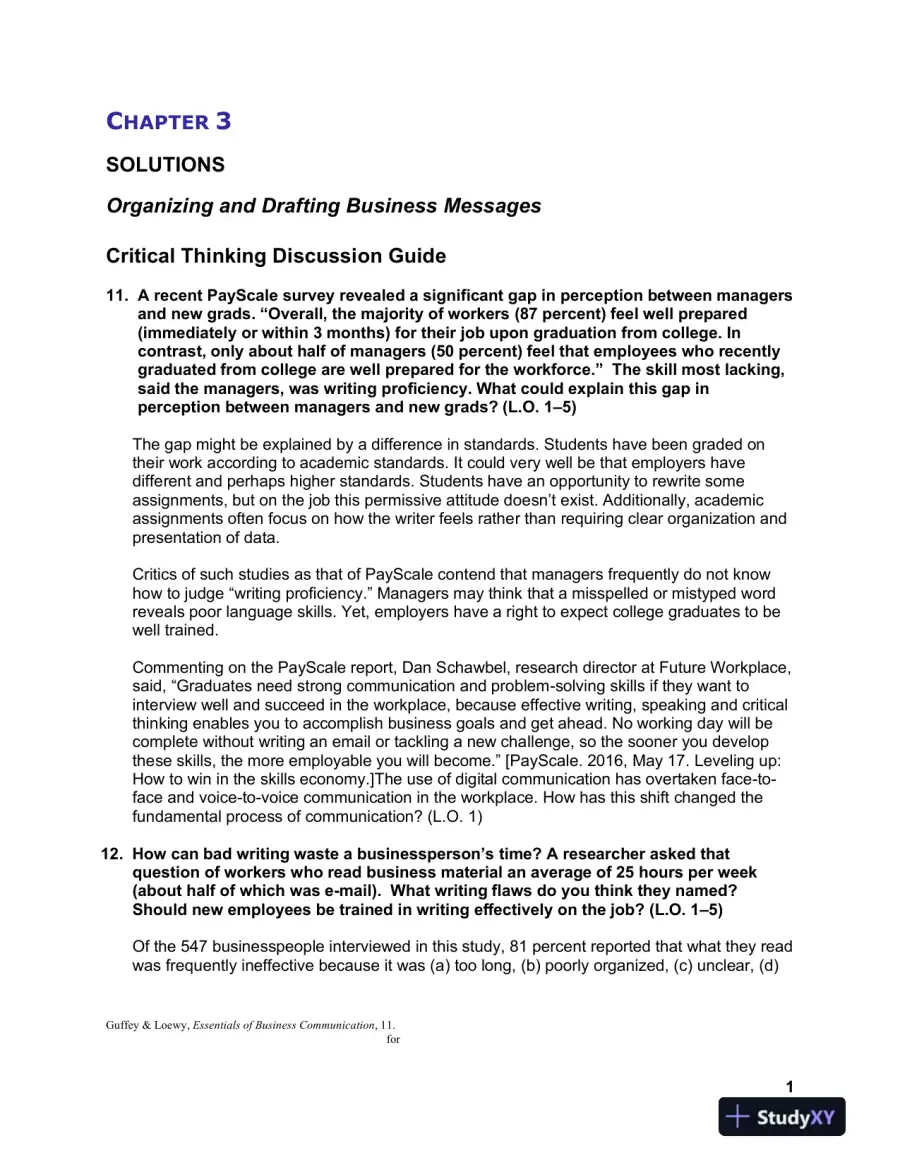 Solution Manual For Essentials of Business Communication, 11th Edition, page 11