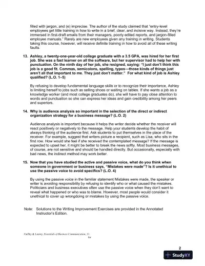 Solution Manual For Essentials of Business Communication, 11th Edition - Page 12 preview image