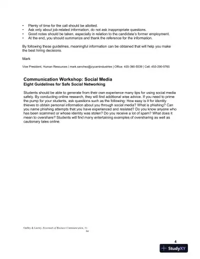 Solution Manual For Essentials of Business Communication, 11th Edition - Page 14 preview image