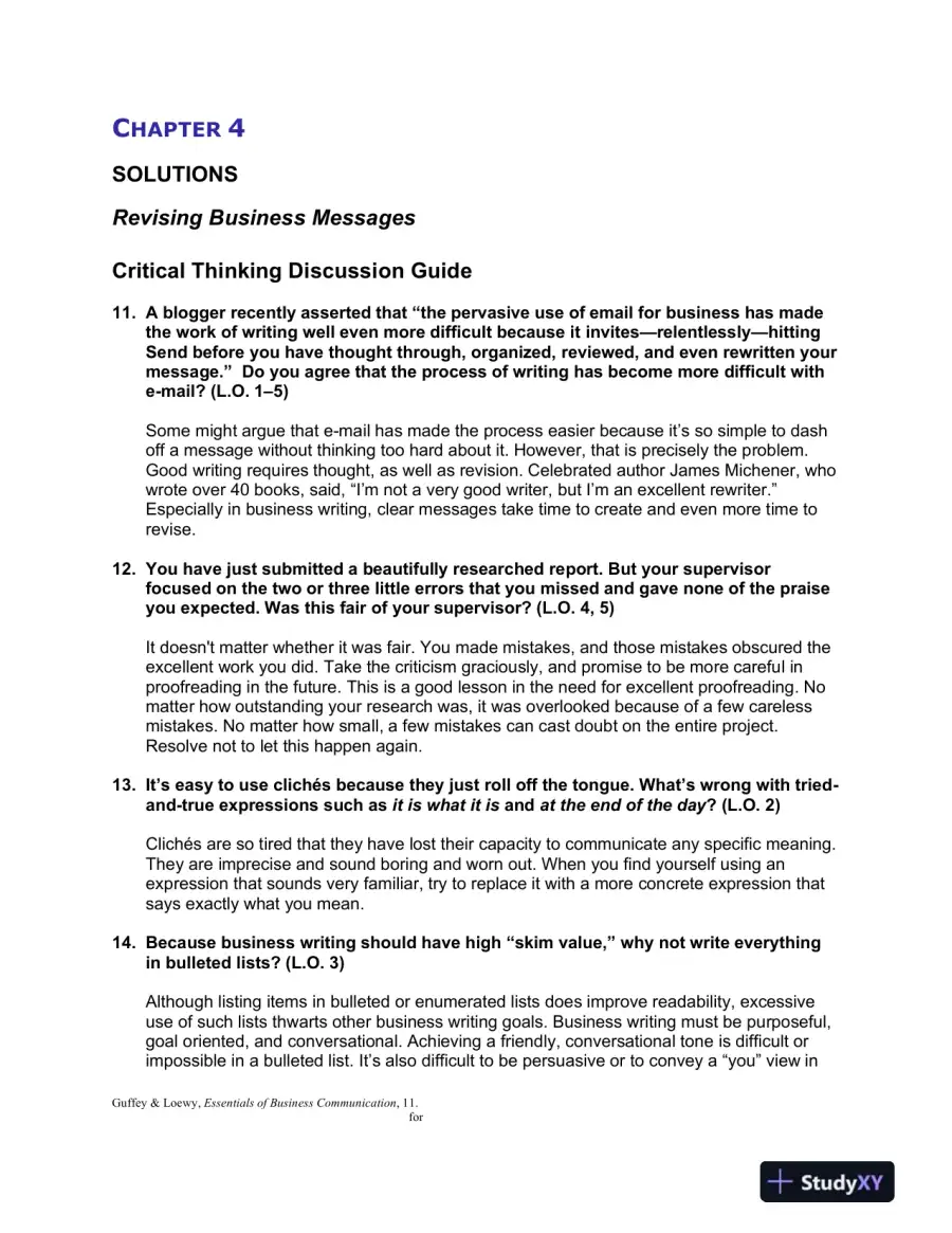 Solution Manual For Essentials of Business Communication, 11th Edition, page 15