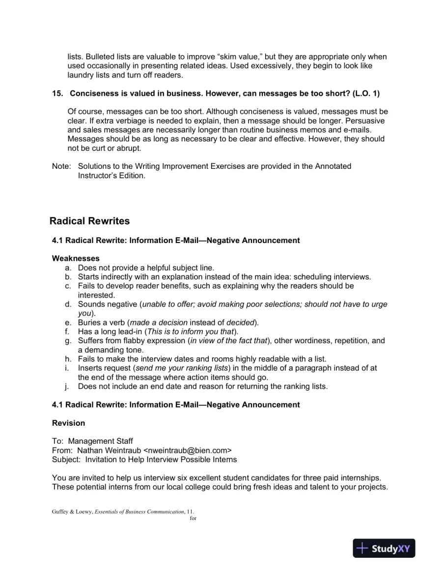Solution Manual For Essentials of Business Communication, 11th Edition, page 16