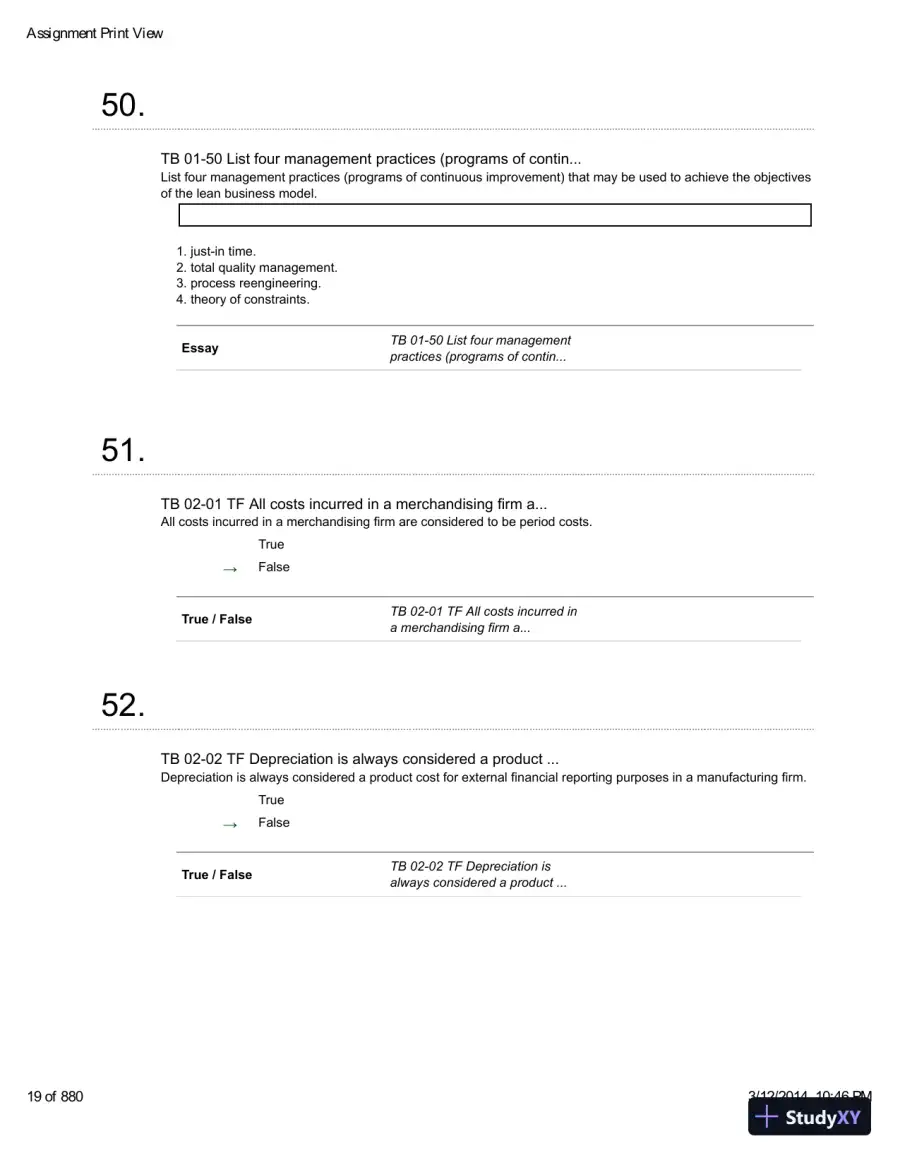 Introduction To Managerial Accounting With Connect With Smartbook, 4th Edition Test Bank, page 20
